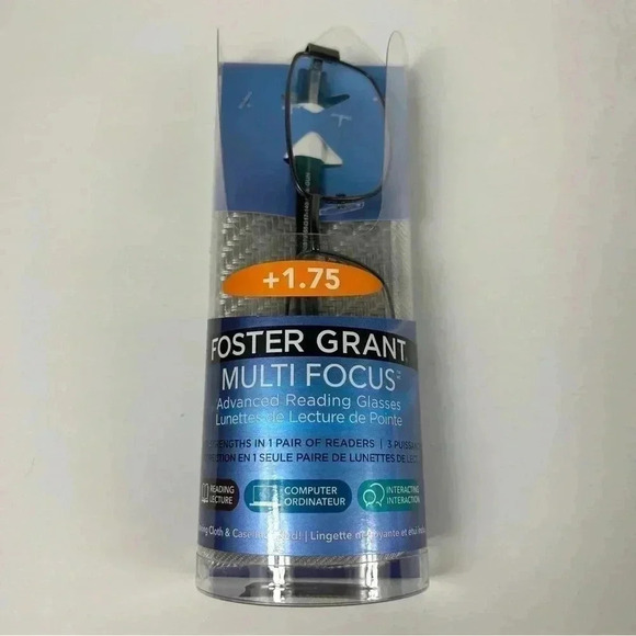 NEW Foster Grant  reading multi focus glasses +1.75 - Picture 1 of 6